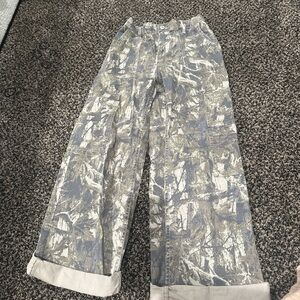Women's Straight Leg Jeans - Camouflage